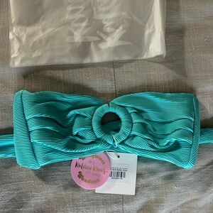 NWT Kulani Kinis x Lexi Hidalgo Aqau Ribbed Top